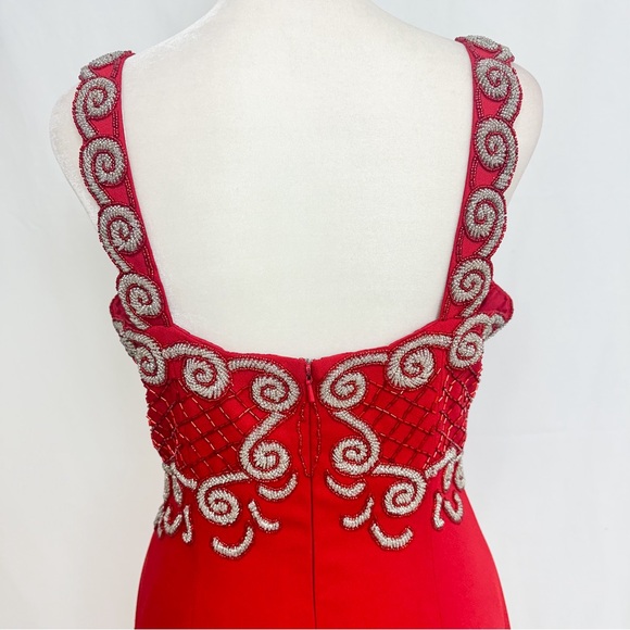 Vintage Red Evening Gown - Picture 5 of 8